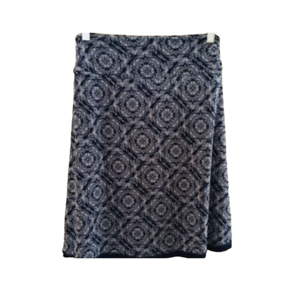 Tranquility by Colorado Clothing Women's M Blue Geometric Stretchy Waist Skirt